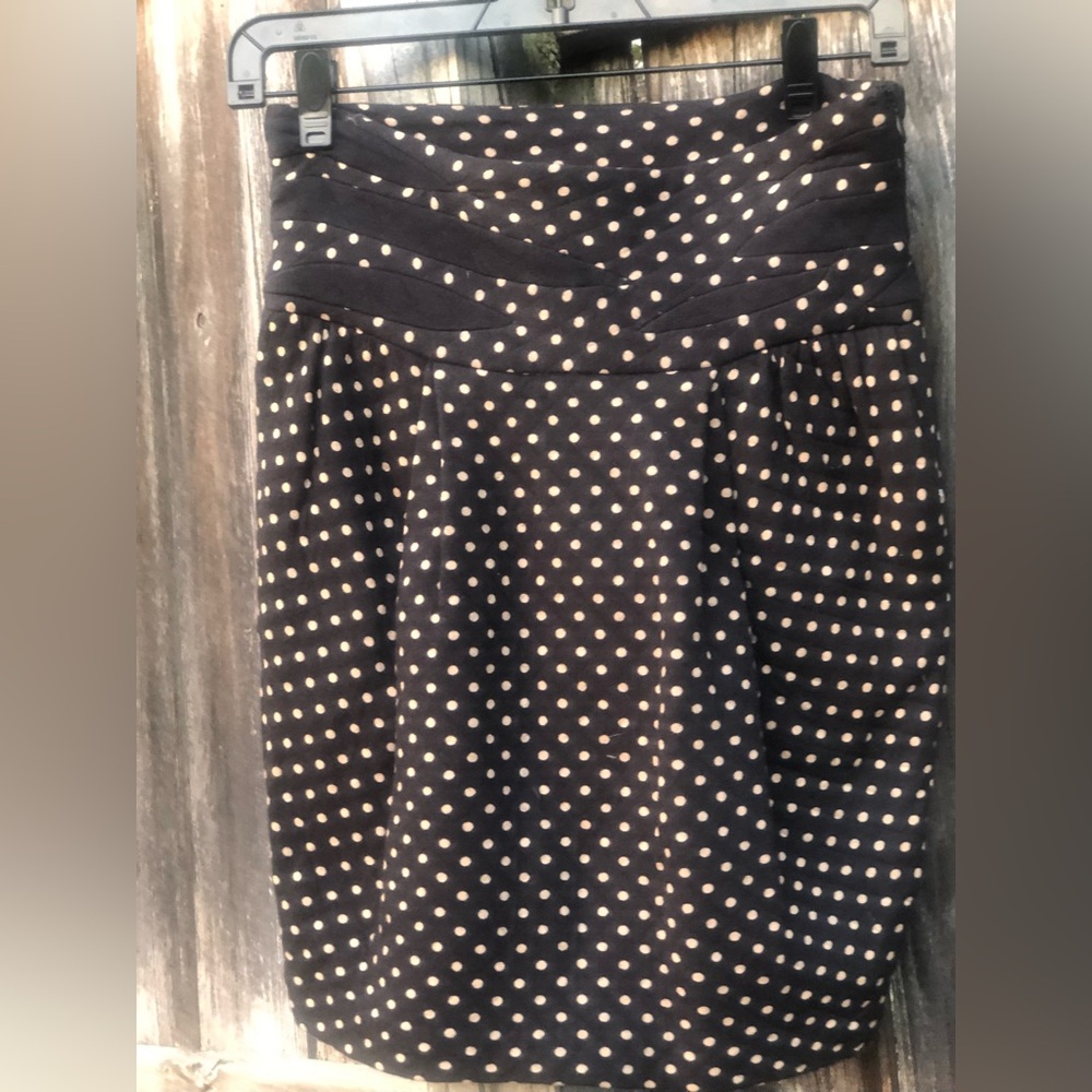 Elizabeth & James vintage Polka Dot Black and Cream Skirt